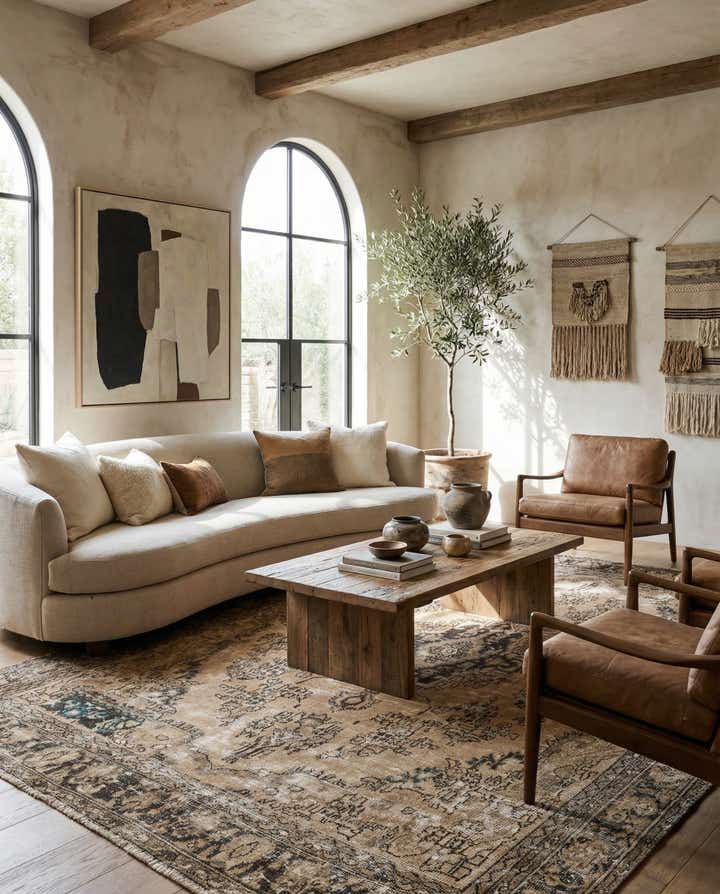 6' 8 x 9' 7 Hand Knotted Ultra Vintage Persian Wool Rug