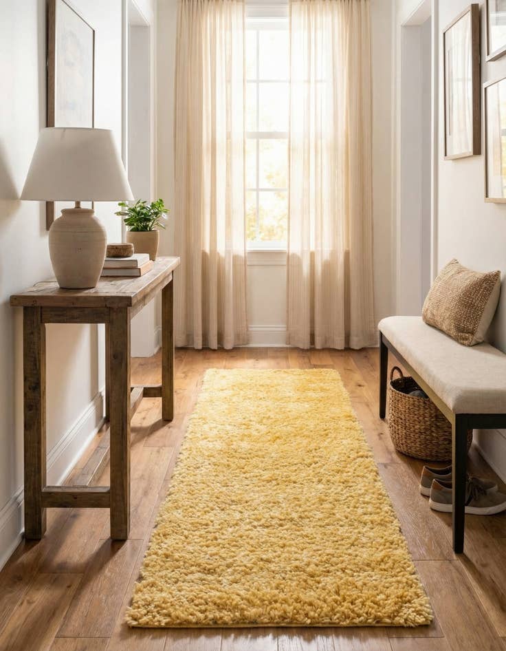 Detail image of  2' x 7' Zermatt Shag Runner Rug