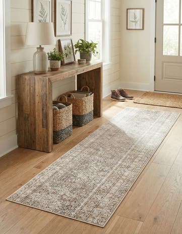 Ivory Oregon Runner Rug
