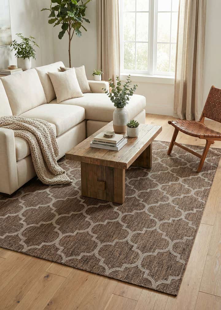 7' x 10' Easy-Clean Trellis Indoor / Outdoor Rug