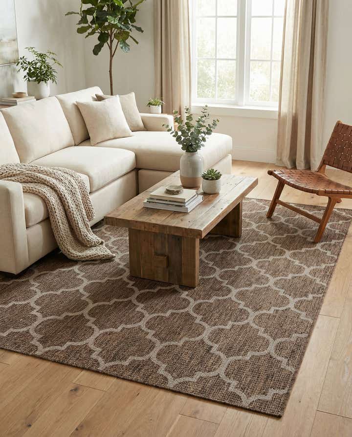7' x 10' Easy-Clean Trellis Indoor / Outdoor Rug