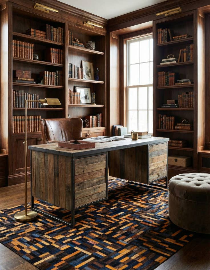 Detail image of 5' x 7' 11 Cowhide - Patchwork Rug