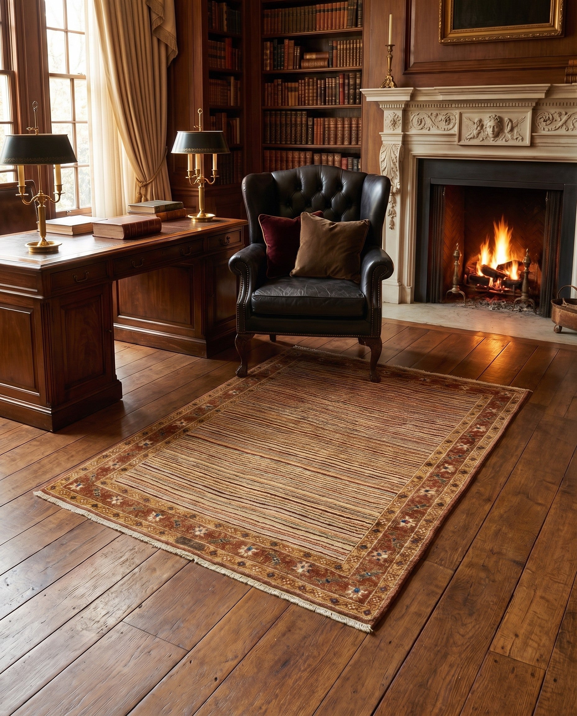 4' 2 x 5' 7 Hand Knotted Ariana Ziegler Wool Rug