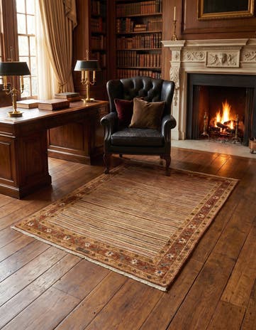 4' 2 x 5' 7 Hand Knotted Ariana Ziegler Wool Rug