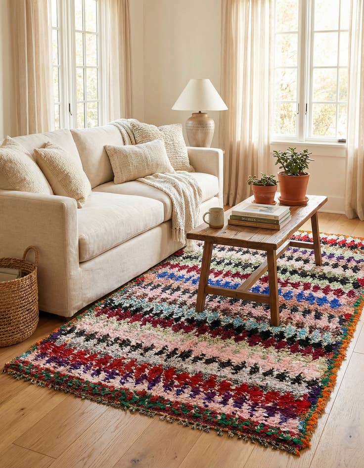 Detail image of 5' 1 x 9' 8  Hand Knotted Moroccan Runner Rug