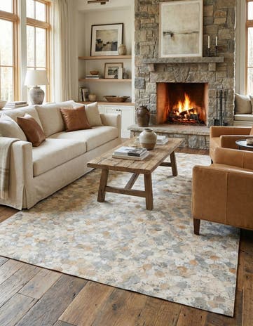 4' 11 x 7' 8 Cowhide Stocks Rug