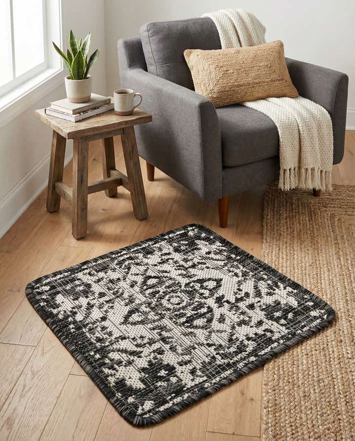 1' 4 x 1' 4 Easy-Clean Jill Zarin Dubai Indoor / Outdoor Sample Rug