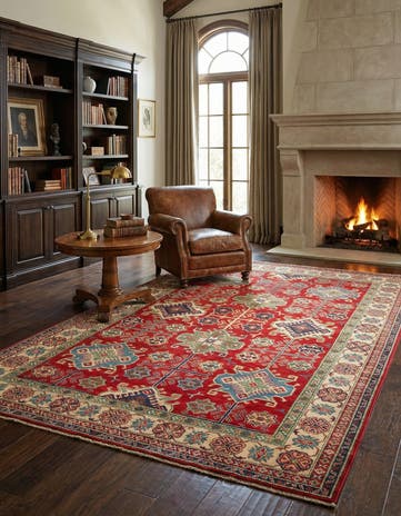6' 6 x 10' 3 Hand Knotted Kazak Rug