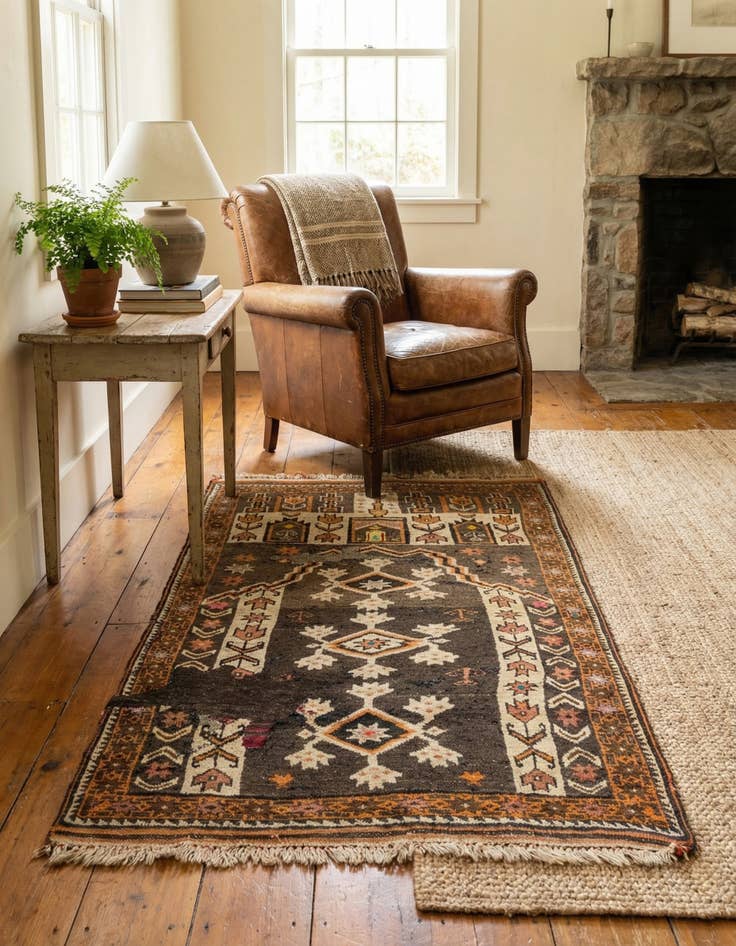 Detail image of 2' 7 x 4' 9  Hand Knotted Balouch Persian Wool Rug