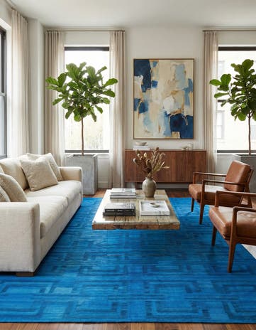 6' 4 x 9' 5 Hand Woven Kilim Modern Wool Rug