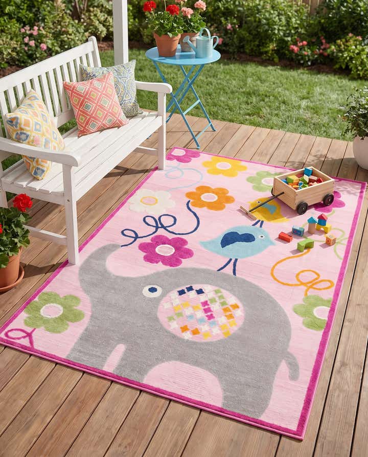 5' 3 x 7' 7 Easy-Clean Indoor / Outdoor Rug