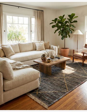 8' x 10' 7 Hand Knotted Moroccan Wool Rug