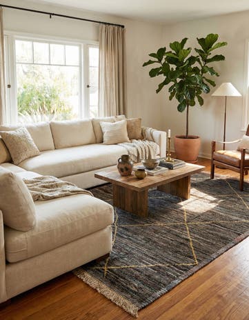 8' x 10' 7 Hand Knotted Moroccan Wool Rug
