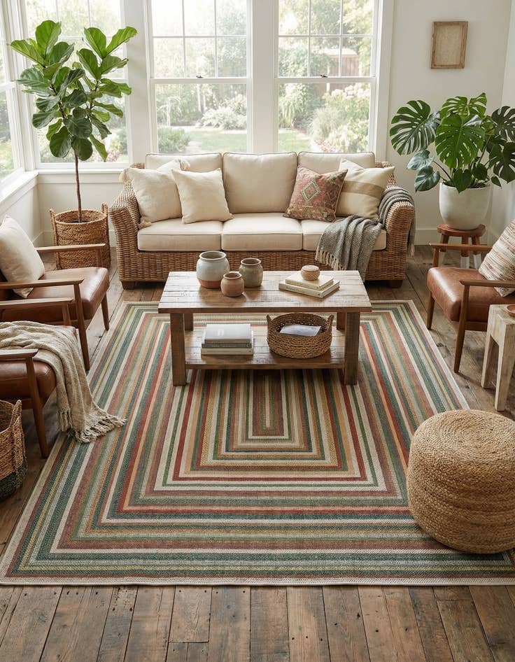 Detail image of  7' x 10'  Washable Baja Indoor / Outdoor Rug