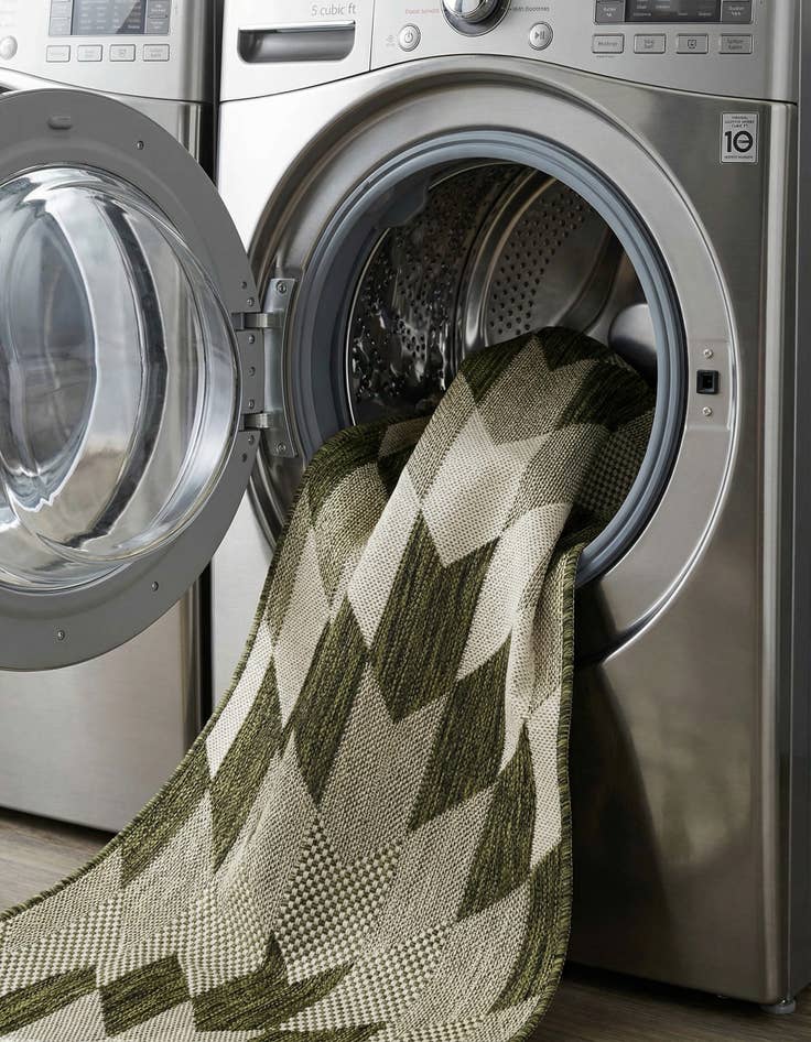 Detail image of 2' x 5' 3  Washable Modern Indoor / Outdoor Runner Rug