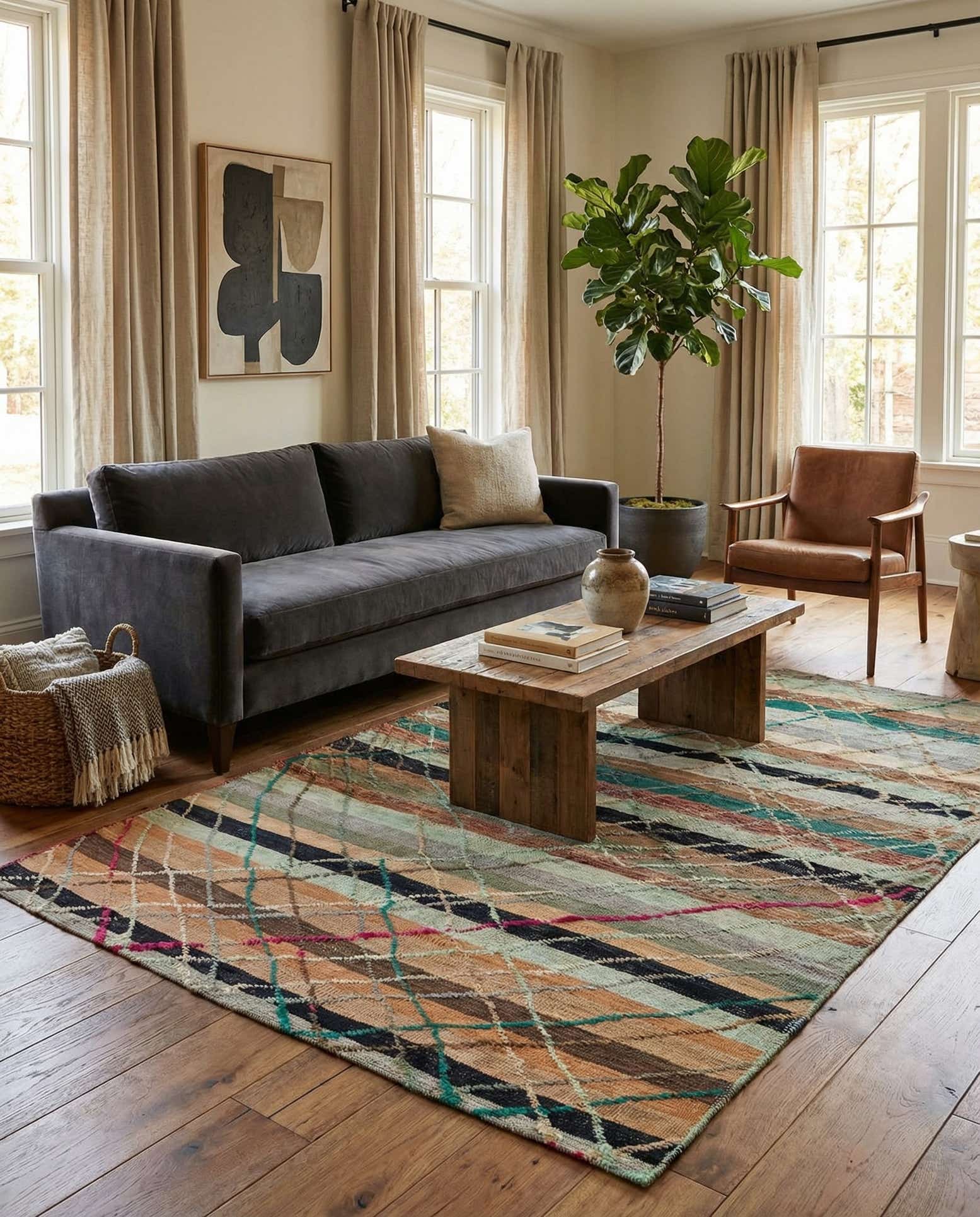 5' 6 x 7' 9 Hand Knotted Darya Wool Rug