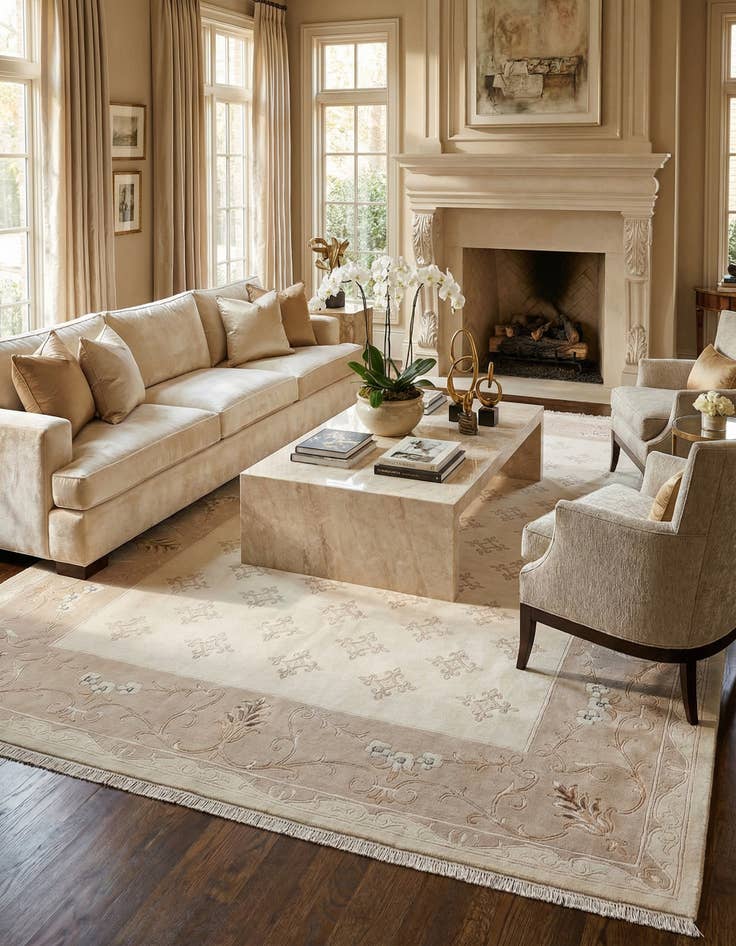 Detail image of 8' 4 x 11' 4  Hand Knotted Darya Rug