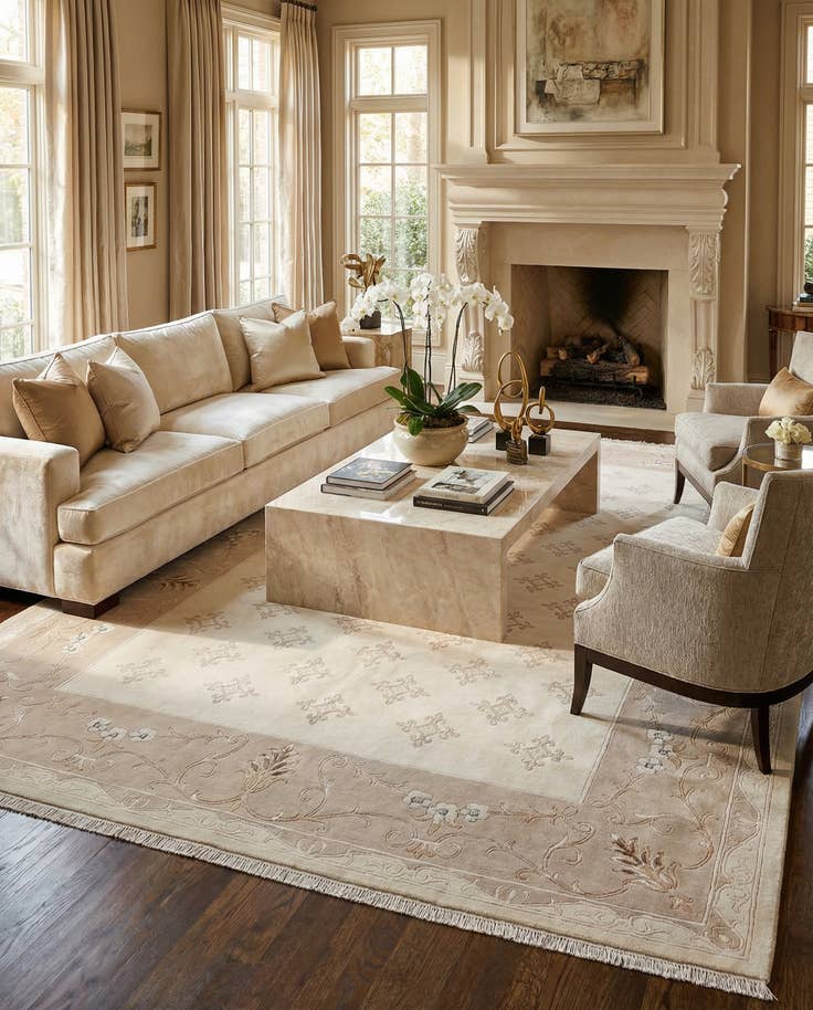 Detail image of 8' 4 x 11' 4 Hand Knotted Darya Rug