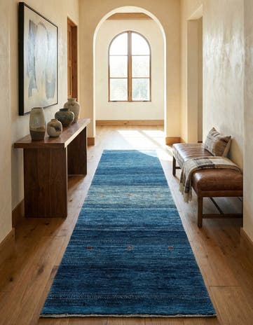 2' 9 x 9' 10 Hand Knotted Kashkuli Gabbeh Persian Wool Runner Rug