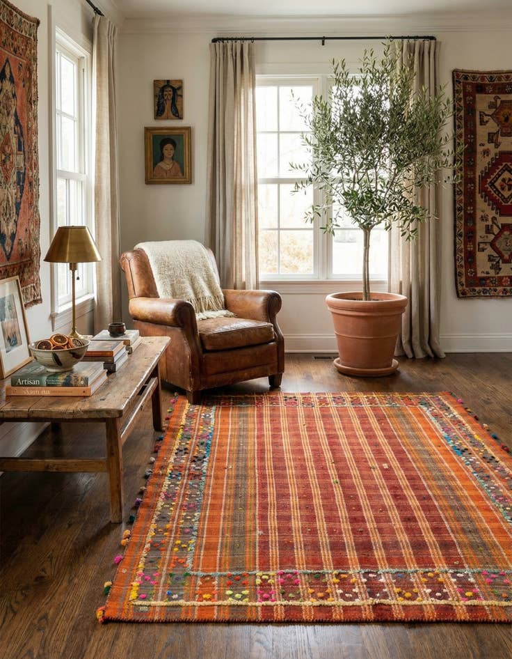 Detail image of 5' 8 x 7' 8 Jajim Rug