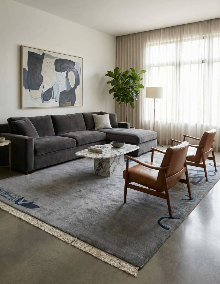 Detail image of 5' 8 x 7' 11  Hand Knotted Nepal Wool Rug