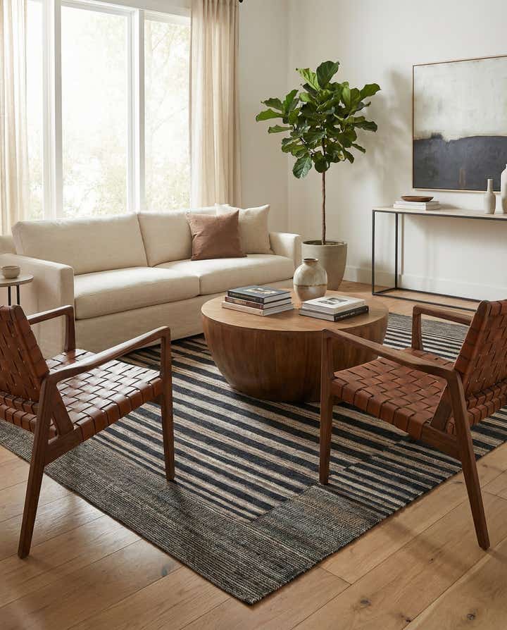 5' 4 x 6' 2 Hand Woven Kilim Modern Wool Rug