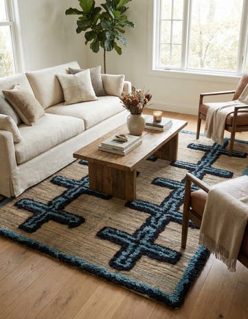 4' 10 x 7' 1 Hand Knotted Darya Wool Rug