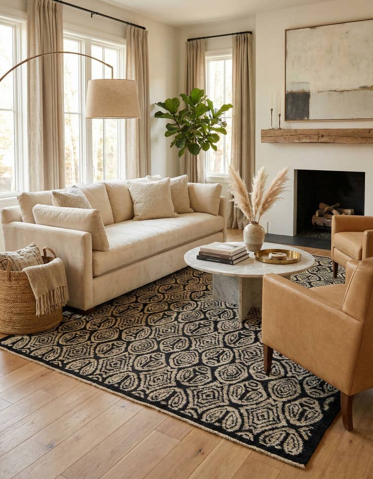 Detail image of 8' x 10' 6  Hand Knotted Darya Wool Rug