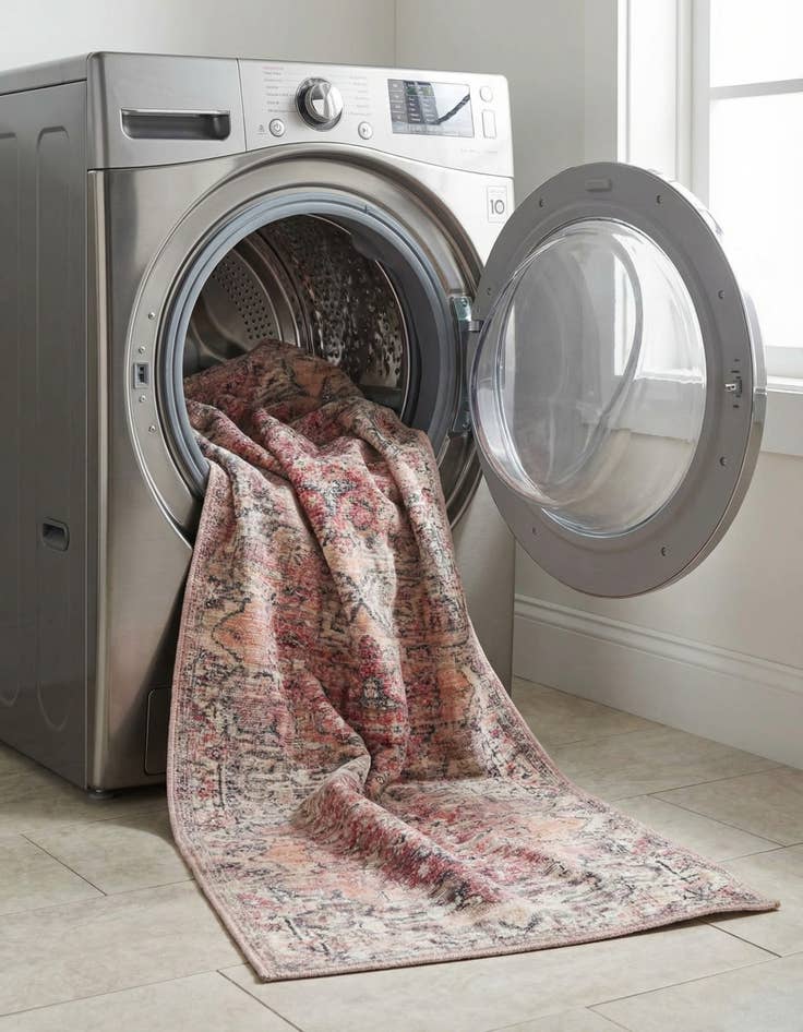 Detail image of 2' 7 x 19' 8  Washable Nostalgia Runner Rug