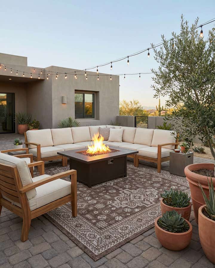 9' x 12' Easy-Clean Aztec Indoor / Outdoor Rug
