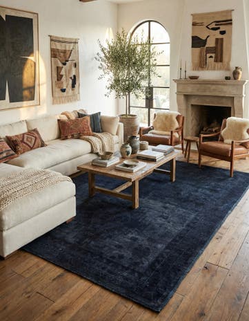 7' 10 x 9' 10 Hand Knotted Moroccan Wool Rug