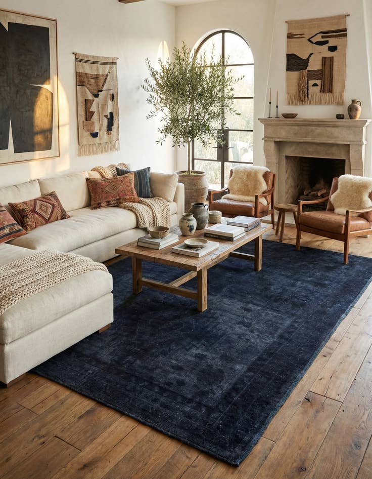 Detail image of 7' 10 x 9' 10  Hand Knotted Moroccan Wool Rug