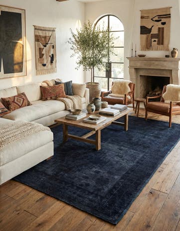 7' 10 x 9' 10 Hand Knotted Moroccan Wool Rug
