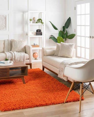  1' x 1' Solid Shag Sample Rug