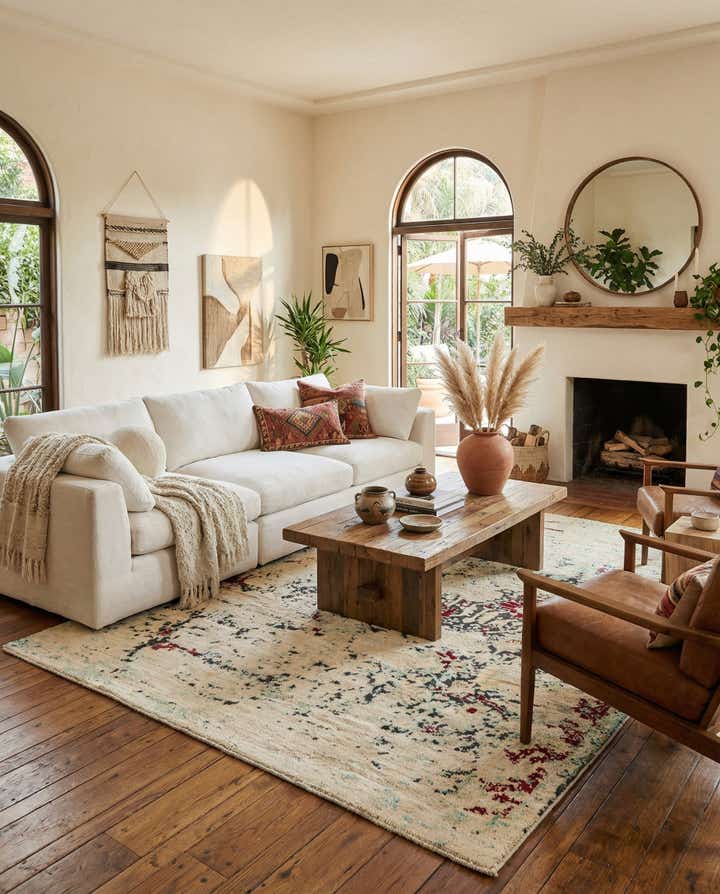 8' 8 x 12' Hand Knotted Moroccan Wool Rug