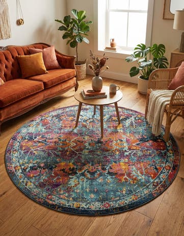 Red Budapest Round Rug