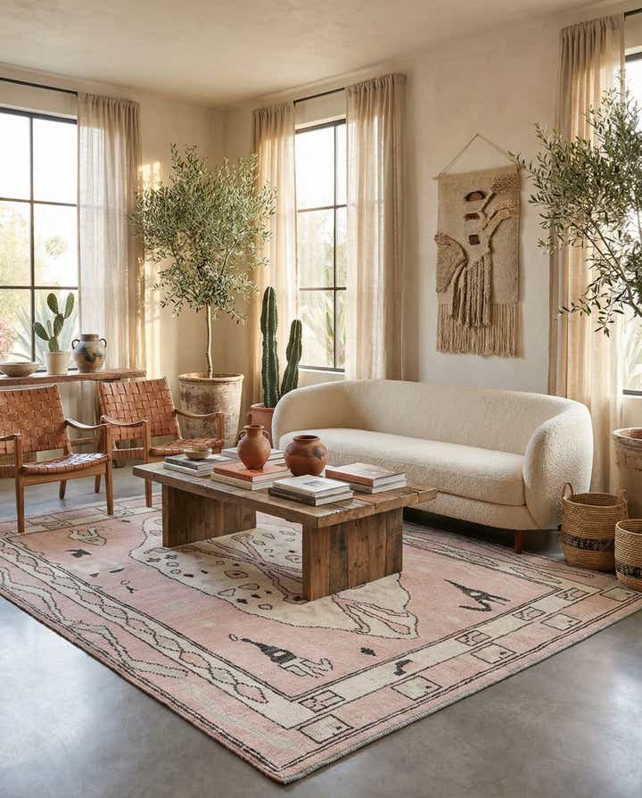 8' 6 x 11' 9 Hand Knotted Moroccan Wool Rug