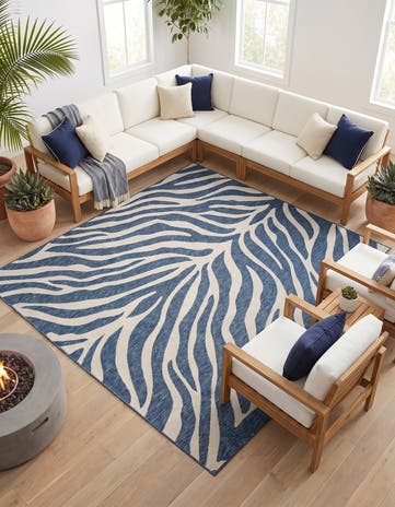 10' x 10' Easy-Clean Safari Indoor / Outdoor Square Rug