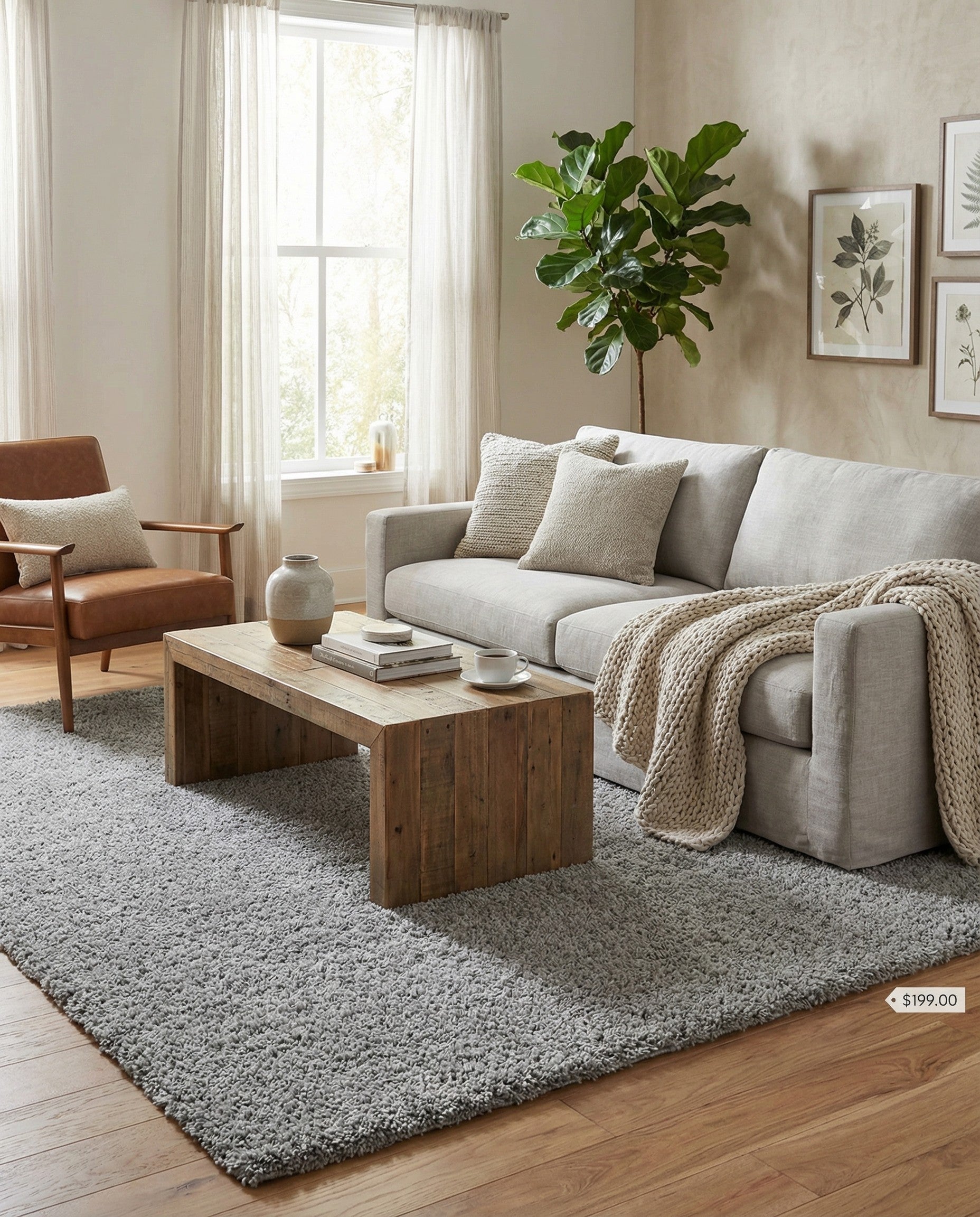  7' 7 x 10' Zermatt Shag Rug