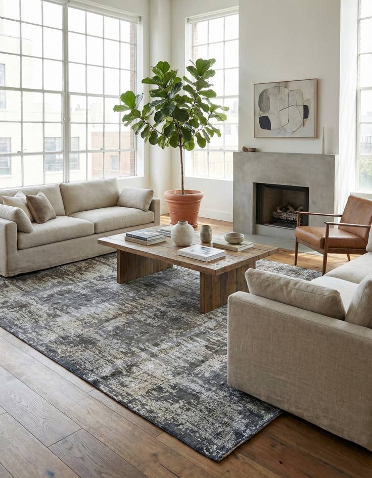 Detail image of 8' 9 x 12' 7  Hand Knotted Ultra Vintage Persian Wool Rug