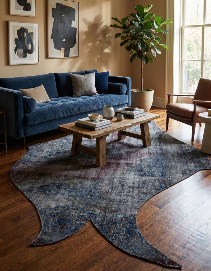 Detail image of 5' 8 x 8' 4  Hand Knotted Ultra Vintage Persian Wool Rug