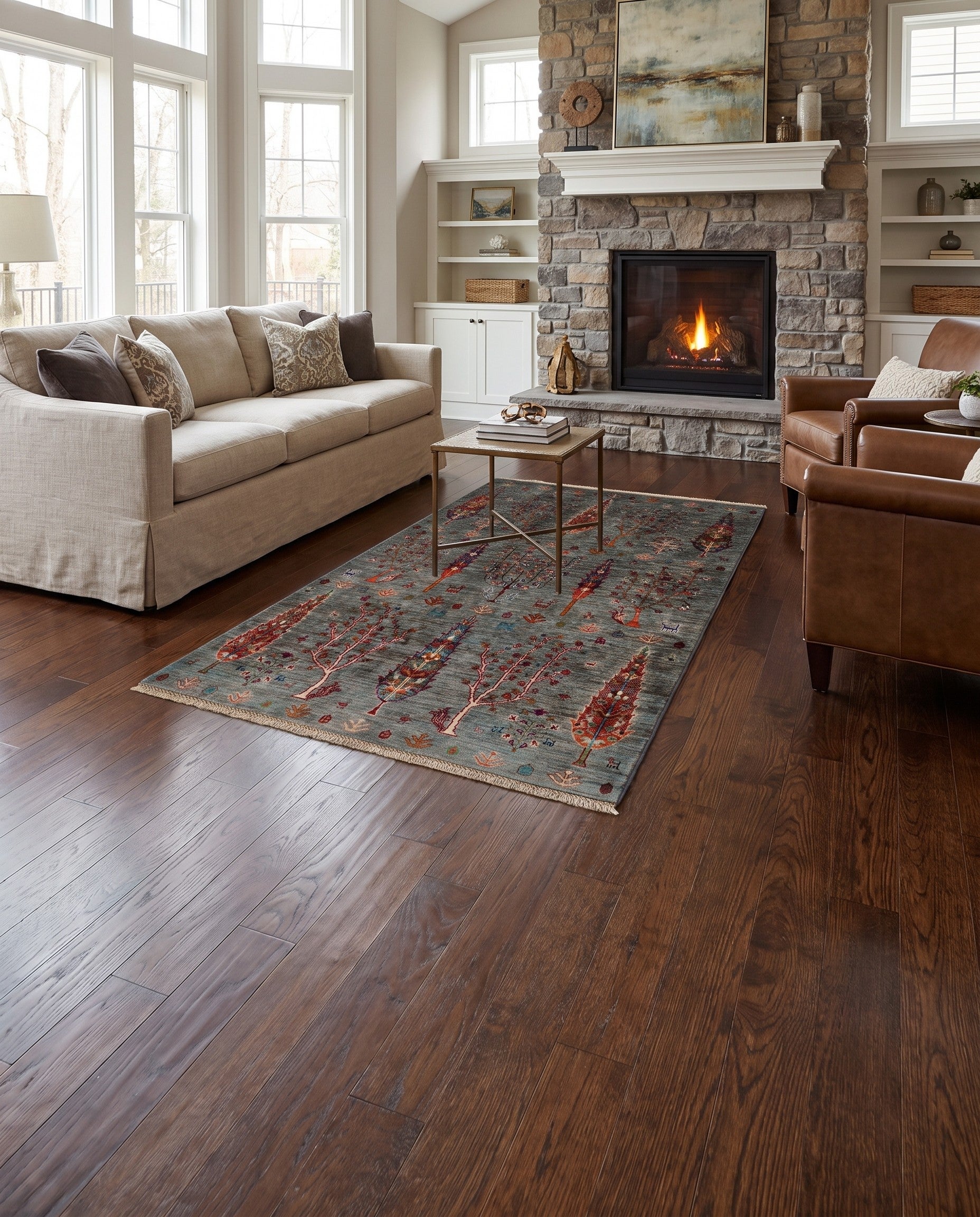 4' x 6' 1 Hand Knotted Ariana Ziegler Rug
