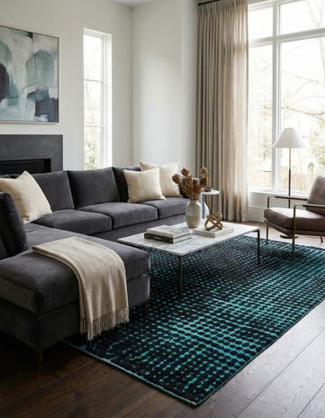 7' 9 x 9' 9 Hand Knotted Darya Wool Rug