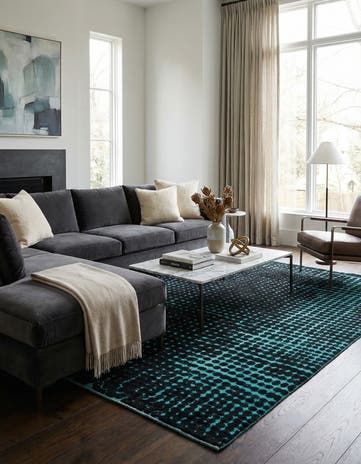7' 9 x 9' 9 Hand Knotted Darya Wool Rug