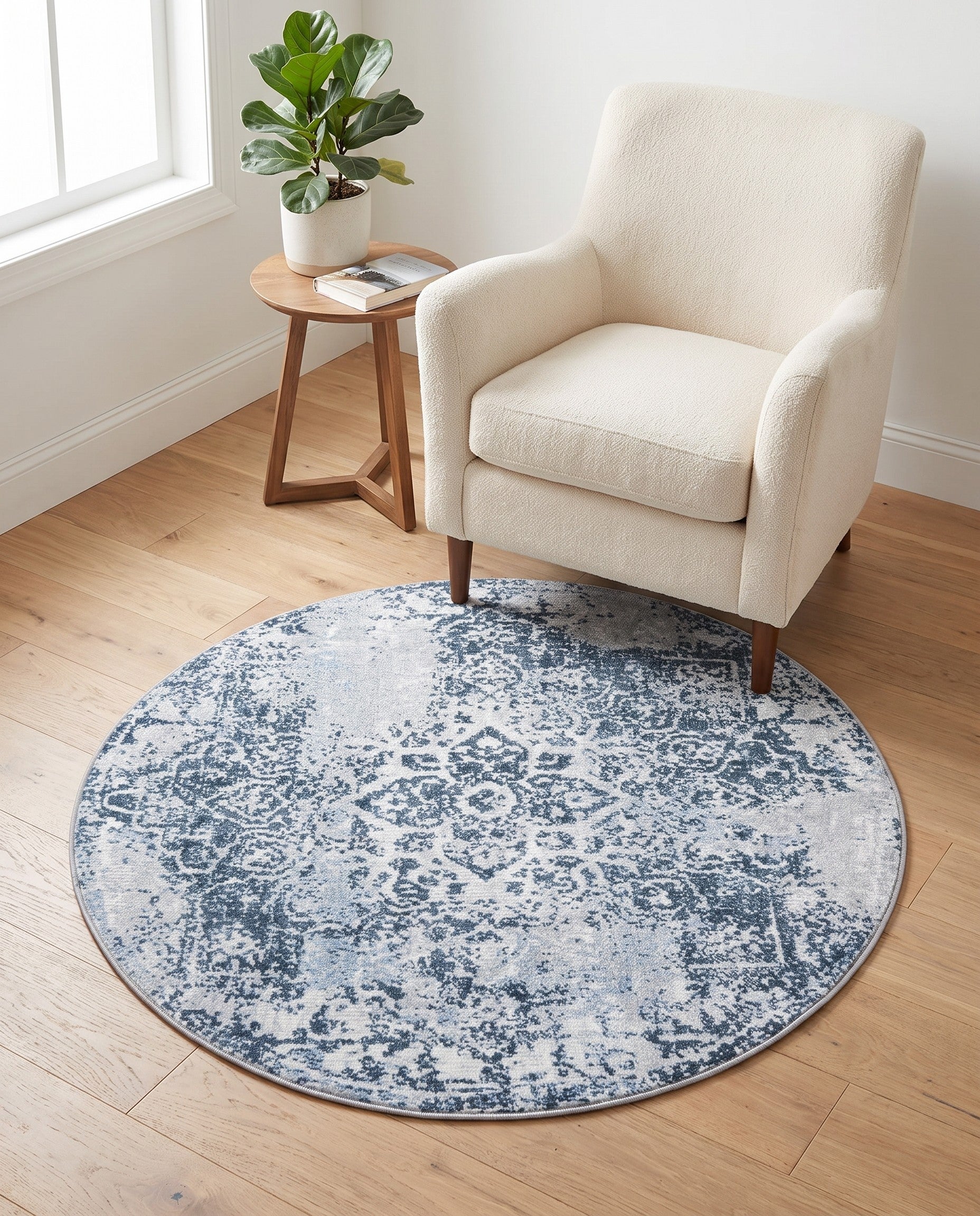 3' 3 x 3' 3 Kamala Washable Round Rug