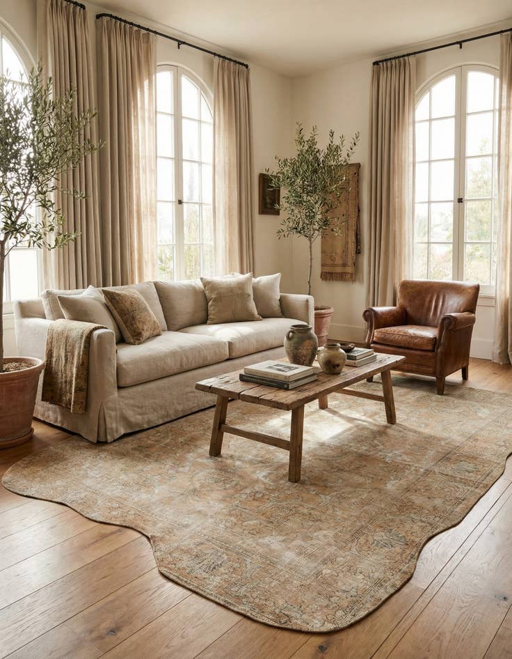 Detail image of  6' 5 x 8' 10  Hand Knotted Ultra Vintage Persian Wool Rug