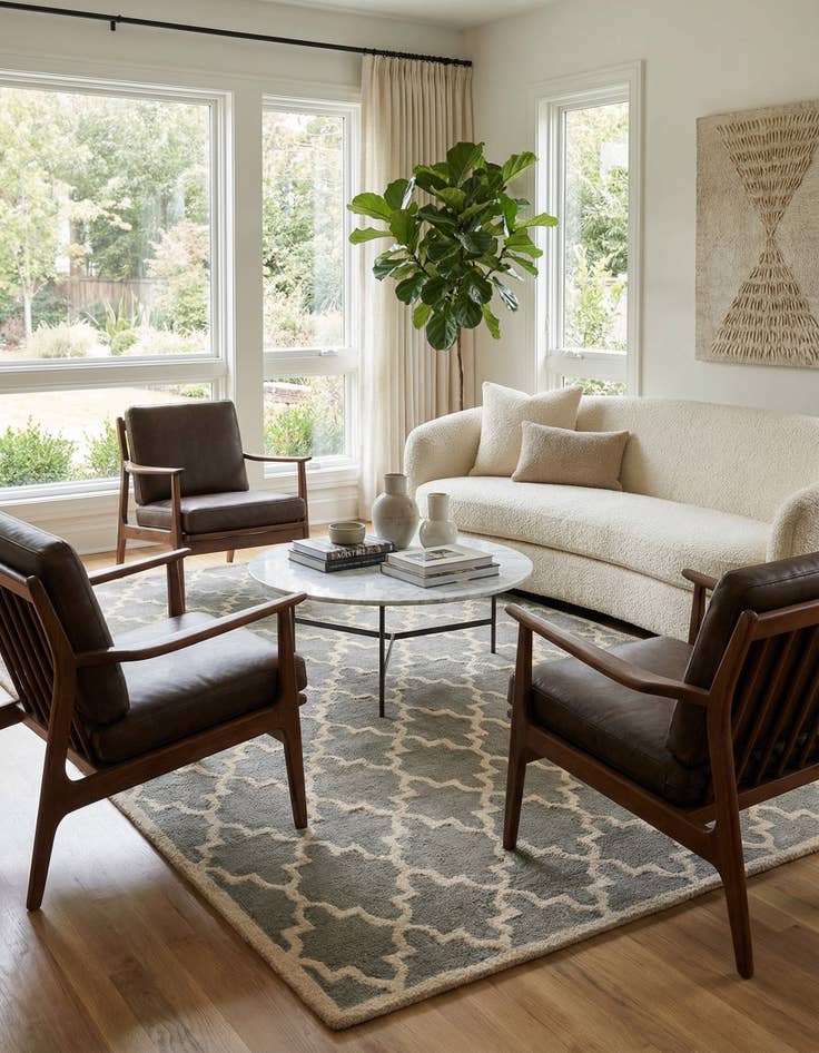 Detail image of 5' x 8' Luna Wool Rug