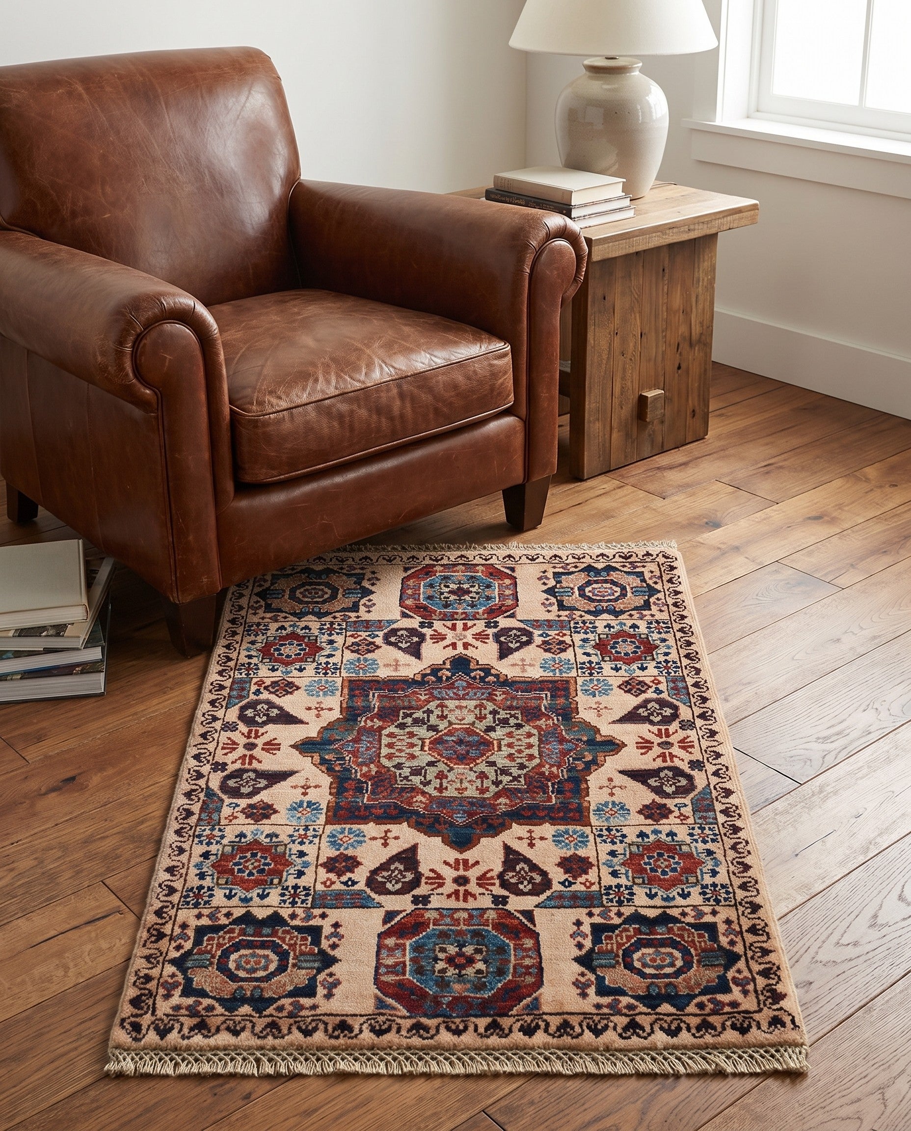 2' x 2' 11 Hand Knotted Mamluk Ziegler Rug