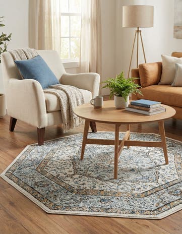 Blue Nyla Octagon Rug