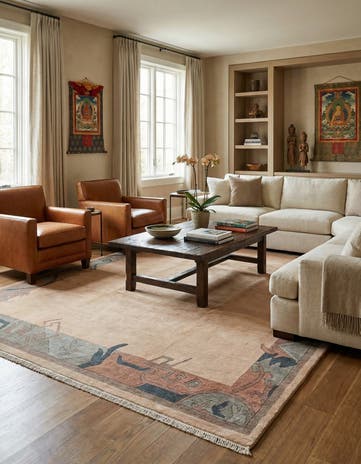 8' 4 x 11' 8 Hand Knotted Tibet Wool Rug